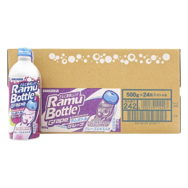 Nước soda Ramune Sangaria vị nho 500ml - Hình ảnh 2