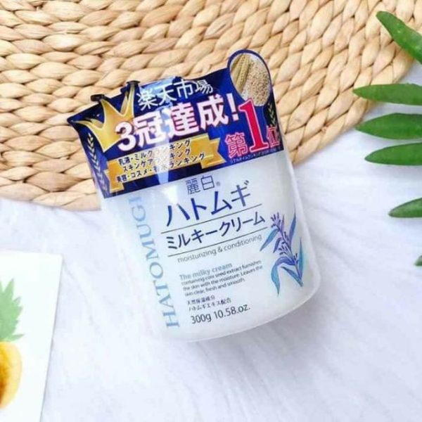 Kem dưỡng trắng da Hatomugi The Milky Cream 300g - Hình ảnh 3