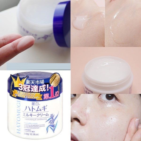 Kem dưỡng trắng da Hatomugi The Milky Cream 300g - Hình ảnh 6