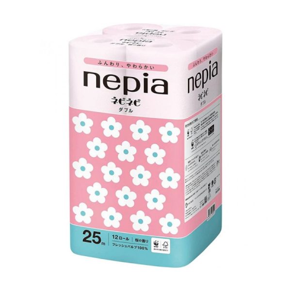 Giấy vệ sinh Nepia 2 lớp màu hồng 12 cuộn/bịch (6 bịch/thùng)