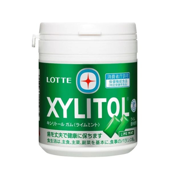Kẹo cao su Lotte Xylitol hương chanh bạc hà 133g( xanh lá)
